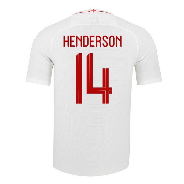 Camiseta Inglaterra 1ª Henderson 2018 Blanco